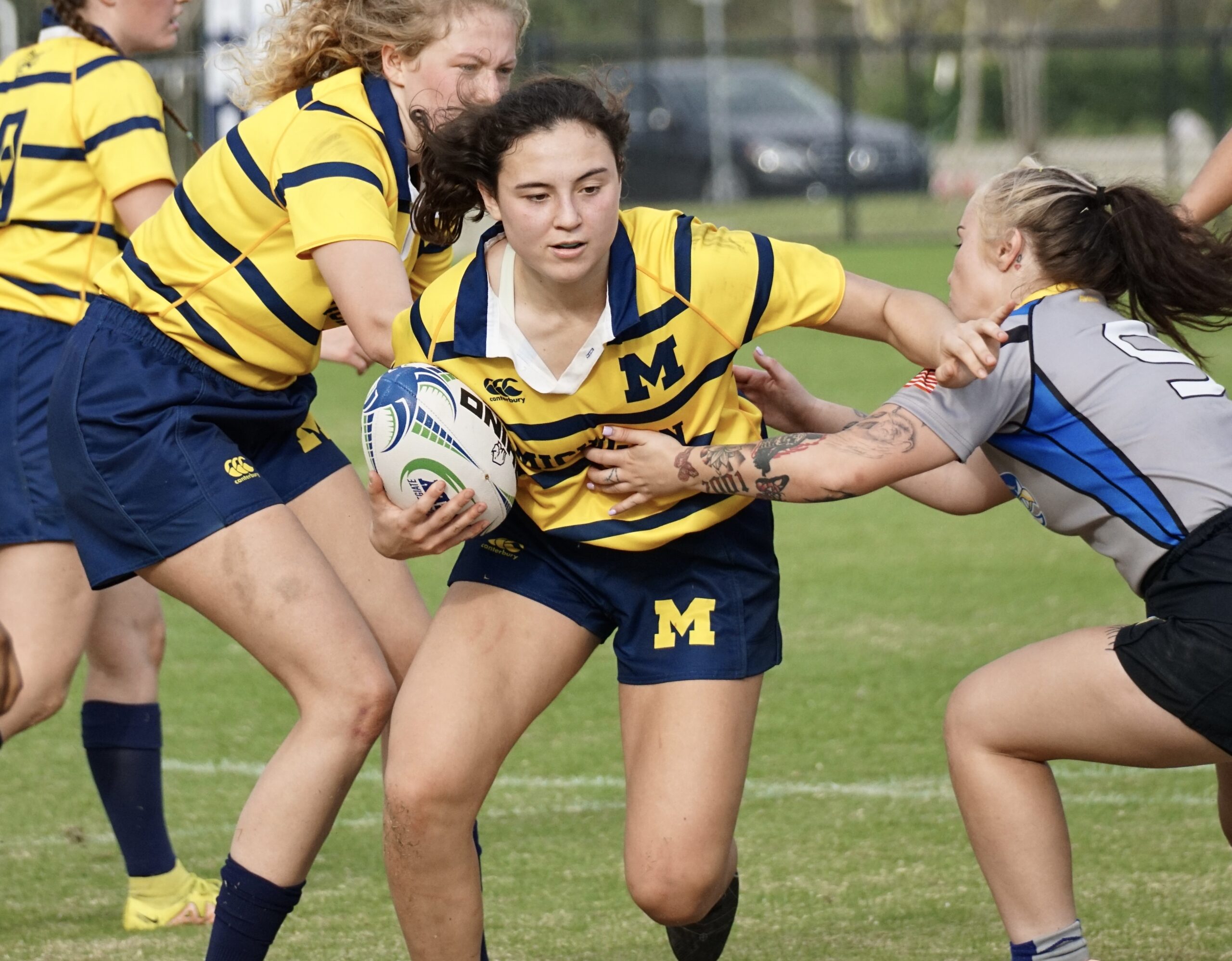 Michigan rugby field captain Maddie Bowers