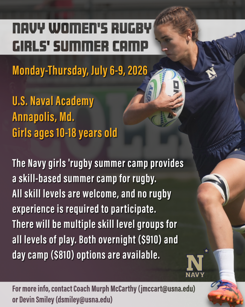 Navy rugby camp ad